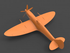spitfire mk xiv 3D प्रिंट मॉडल