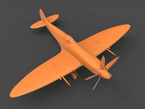 spitfire mk xiv 3D Print Model