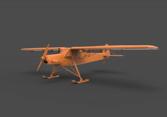 fieseler fi 156 storch winter 3D Baskı Modeli .c4d .max .obj .3ds .fbx .stl .blend