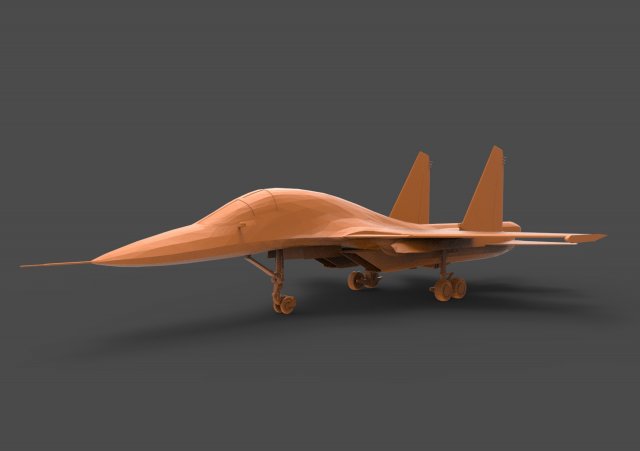 su-34 3D-printmodel .c4d .max .obj .3ds .fbx .stl .blend 