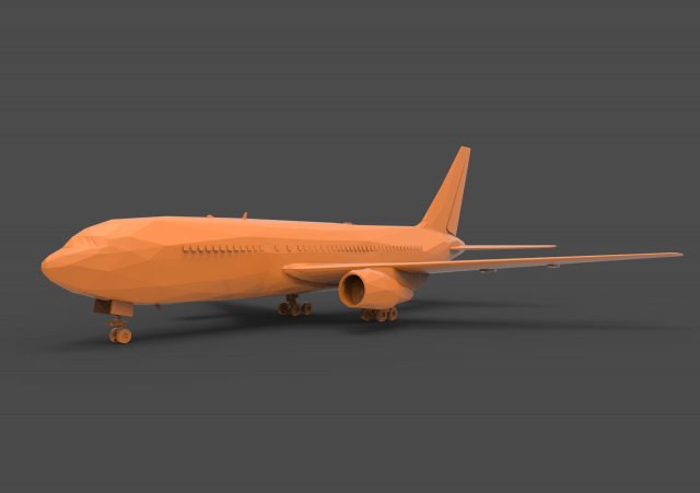 boeing 767 3D-printmodel .c4d .max .obj .3ds .fbx .stl .blend 