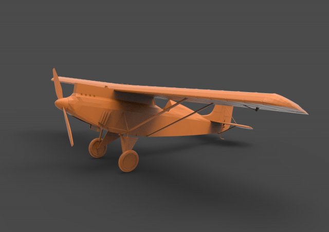 monoplane Model do druku 3D .c4d .max .obj .3ds .fbx .stl .blend