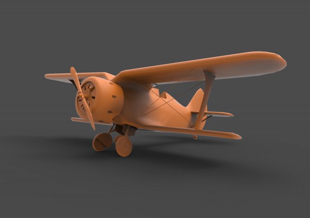 polikarpov-153 3D 프린트 모델 .c4d .max .obj .3ds .fbx .stl .blend 