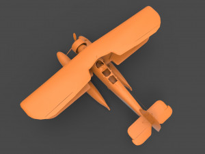 biplane 3D Druckmodell