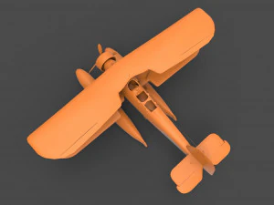 biplane 3D Print Model