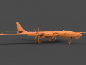 tu-95m 3D 프린트 모델