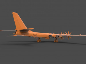 tu-95m 3D 프린트 모델