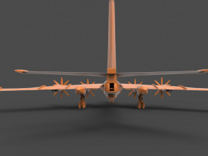 tu-95m 3D 프린트 모델