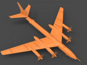tu-95m 3D 프린트 모델