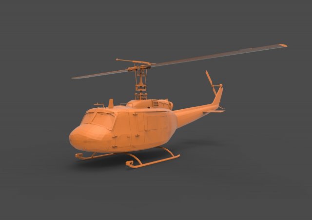 uh-1h 3D 打印模型 .c4d .max .obj .3ds .fbx .stl .blend 