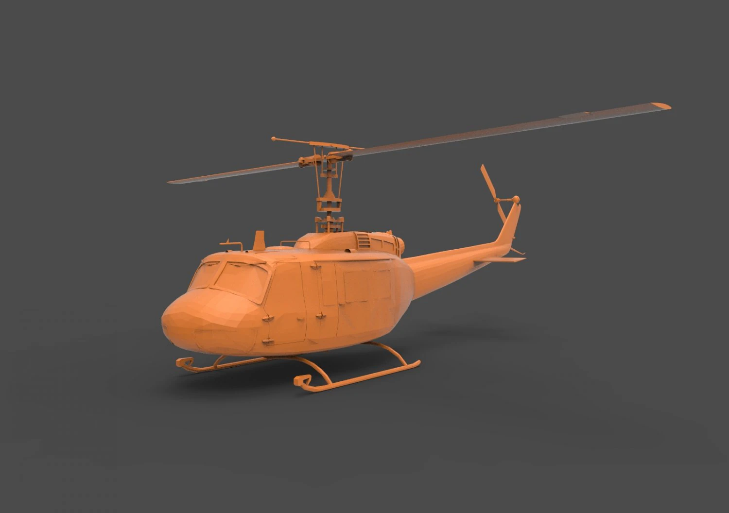uh-1h 3D Print Model .c4d .max .obj .3ds .fbx .stl .blend 
