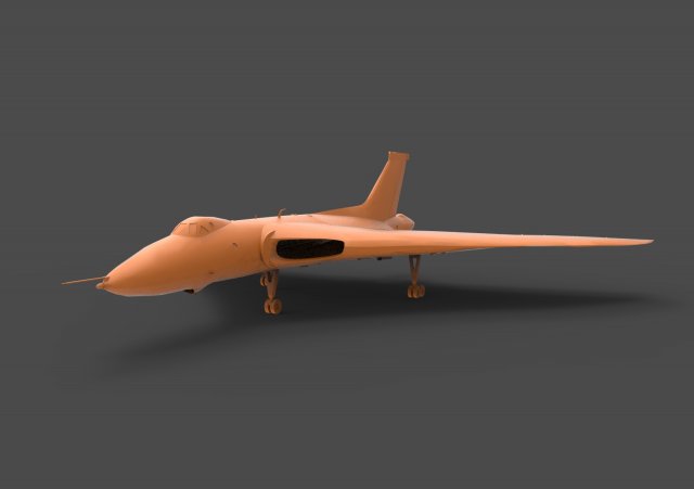 avro vulcan 3Dプリントモデル .c4d .max .obj .3ds .fbx .stl .blend 
