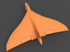 avro vulcan 3Dプリントモデル