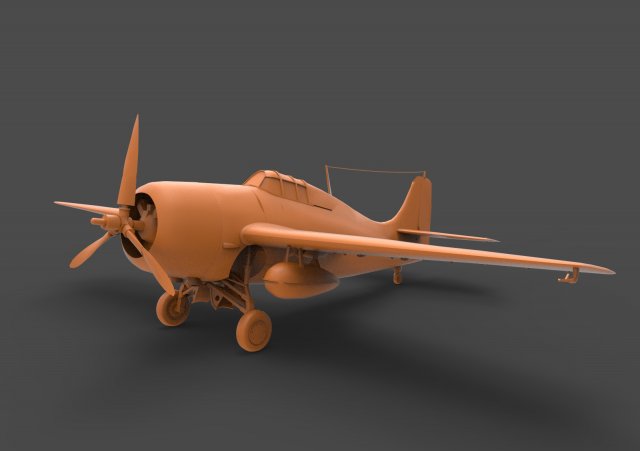 f4f wildcat 3D-printmodel .c4d .max .obj .3ds .fbx .stl .blend 