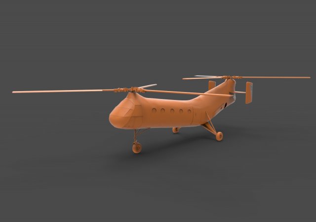 boeing vertol h-21 Model do druku 3D .c4d .max .obj .3ds .fbx .stl .blend 