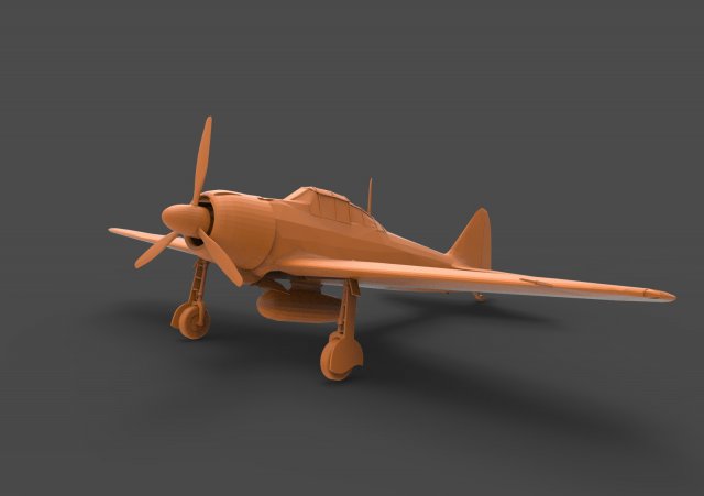 a6m zero 3D-printmodel .c4d .max .obj .3ds .fbx .stl .blend 