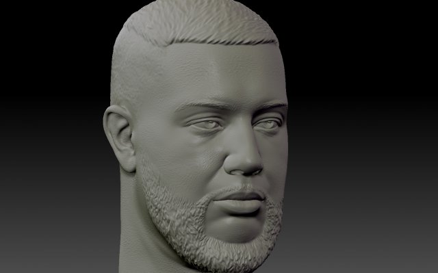 jah khalib head 3D Принт Модель .c4d .max .obj .3ds .fbx .stl .blend 