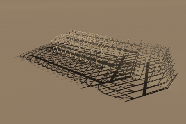 industrial single-storey building 3D Model .c4d .max .obj .3ds .fbx .stl .blend 