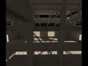 industrial single-storey building 3D Model