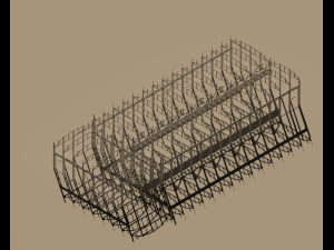 industrial single-storey building 3D Model