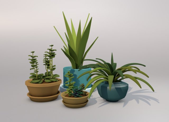 houseplants Modelo 3D .c4d .max .obj .3ds .fbx .stl .blend 