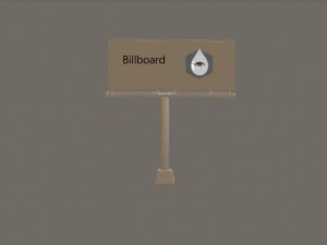 papan iklan Model 3D