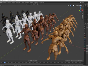 fantasy chess character pack with 3D Model