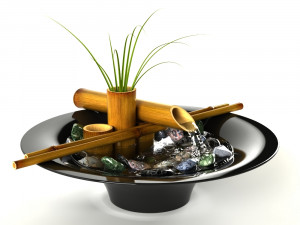 indoor tabletop bamboo fountain sikaodosi Modelo 3D