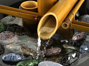 indoor tabletop bamboo fountain sikaodosi Modelo 3D