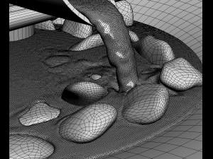 indoor tabletop bamboo fountain sikaodosi Modelo 3D