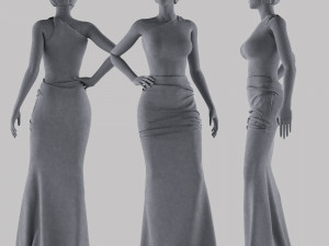 women dress 3D 모델