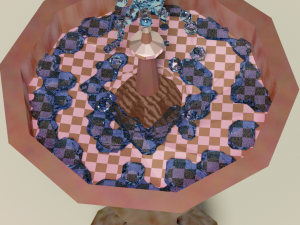 fountain and 14 paintings by the artist christian cabrales 3D Model