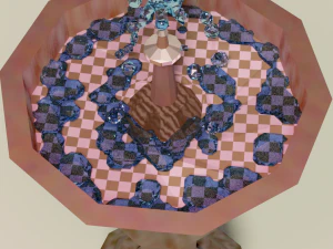 fountain and 14 paintings by the artist christian cabrales 3D Model