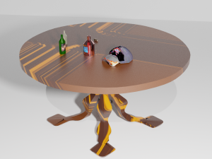 table cap and bottles 3Dモデル