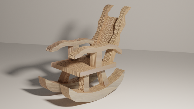 rocking chair 3Dモデル .c4d .max .obj .3ds .fbx .stl .blend 