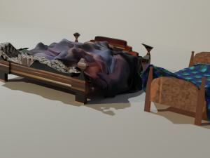 unattended beds Modelo 3D