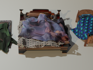 unattended beds 3D 模型