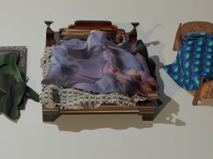unattended beds 3D Model
