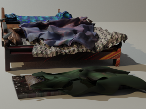 unattended beds 3D 模型
