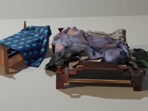unattended beds 3D 模型