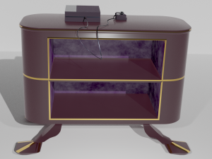 furniture and video game console 3D मॉडल