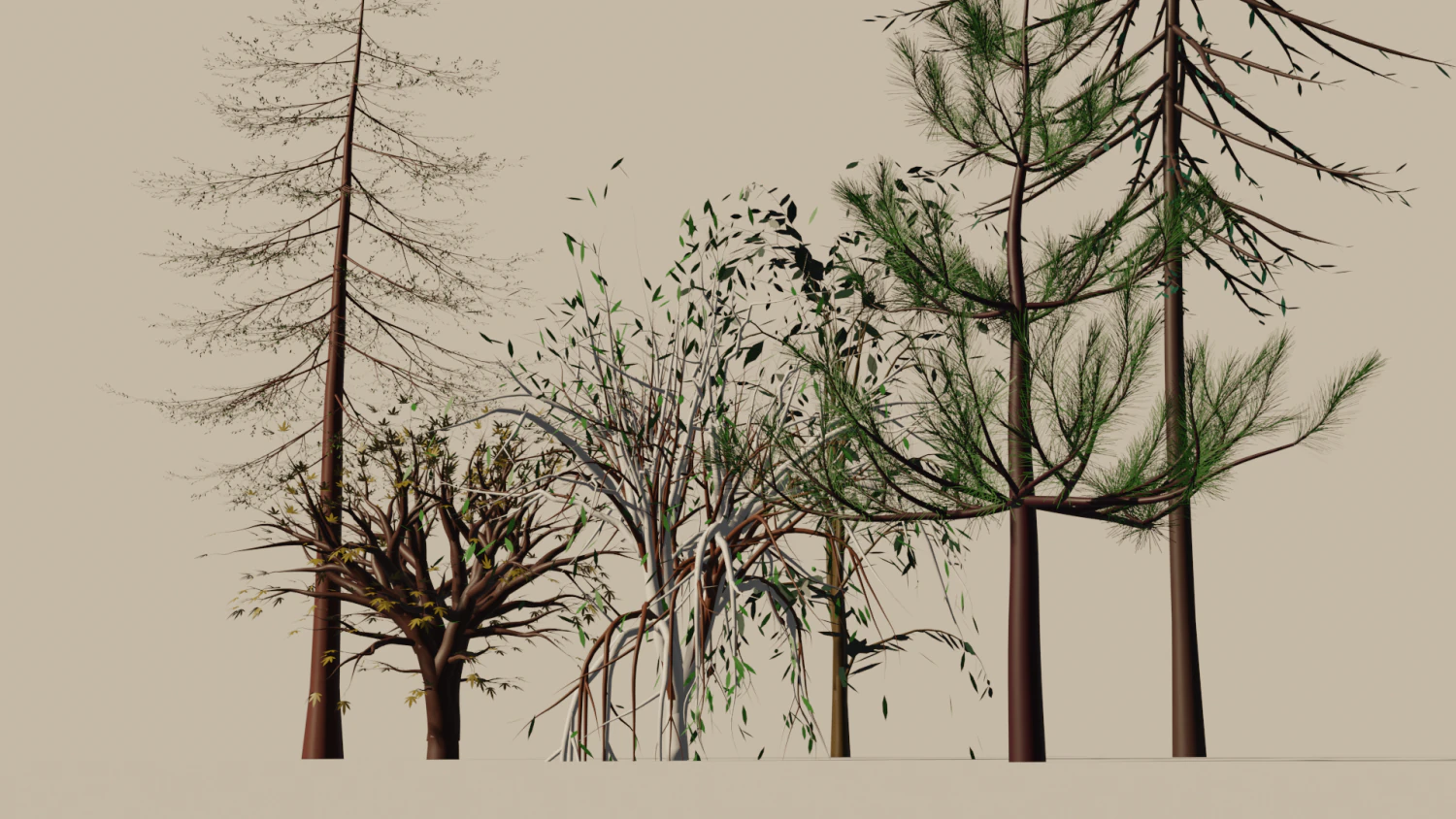 trees shrubs and bushes 3D Model .c4d .max .obj .3ds .fbx .stl .blend 
