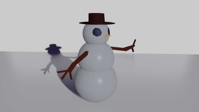 snowman Model 3D .c4d .max .obj .3ds .fbx .stl .blend 