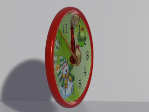 christmas wall clock 3D Model