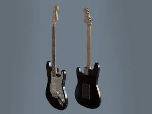 fender stratocaster black 3D Model