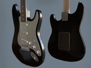 fender stratocaster black 3D Model