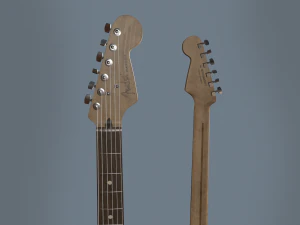 fender stratocaster black 3D Model