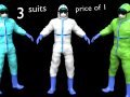 doctor suit ppe coverall suit bio suit hazmat worker bio hazmat 3D Модель
