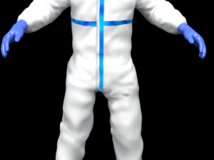 doctor suit ppe coverall suit bio suit hazmat worker bio hazmat 3D Model