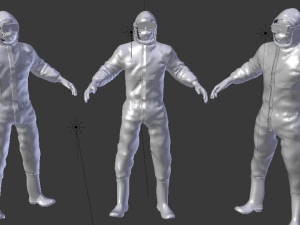 doctor suit ppe coverall suit bio suit hazmat worker bio hazmat 3D Model